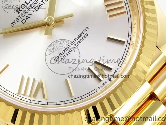 Day on 228238 ARF VR3255 Silver President Bracelet 40 YG Dial Edition Date 1:1 Best Roman 0406